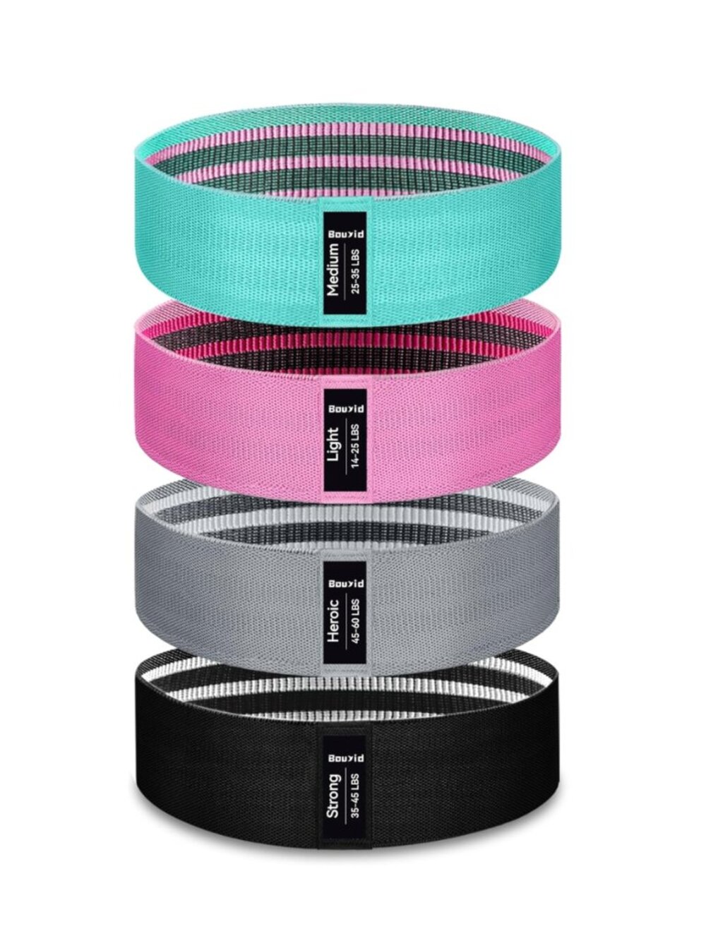 Resistance Bands 4 Levels for Yoga, Pilates, & Leg Training